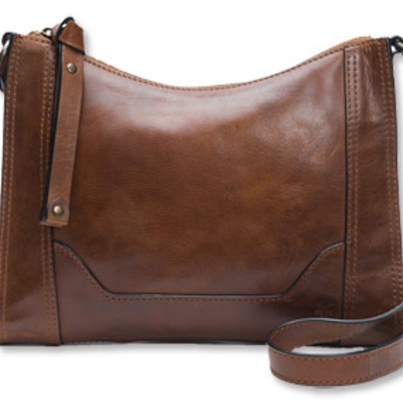frye melissa zip crossbody cognac